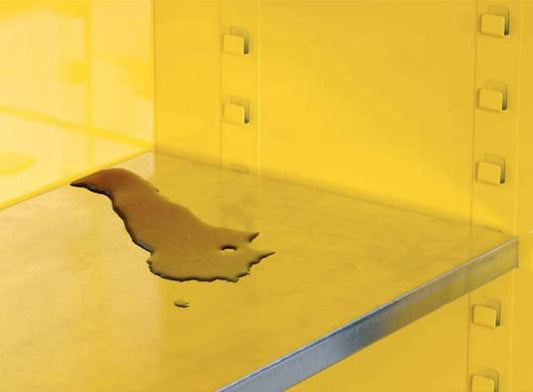 Justrite 29936 SpillSlope Galvanized Steel Shelf, 19-5/8" Width x 14" Depth
