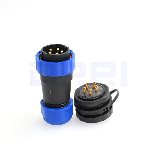 HE29 5pin 28mm Panel Mount Waterproof IP68 Industrial Threaded Plastic Connector Male Plug Female Socket(5Pin) - size: 5 pin