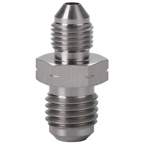 3AN Male to M12x1.25 Male Stainless Steel Brake Clutch Fuel Oil Fitting Adapter Coupler - size: 3AN to M12x1.25
