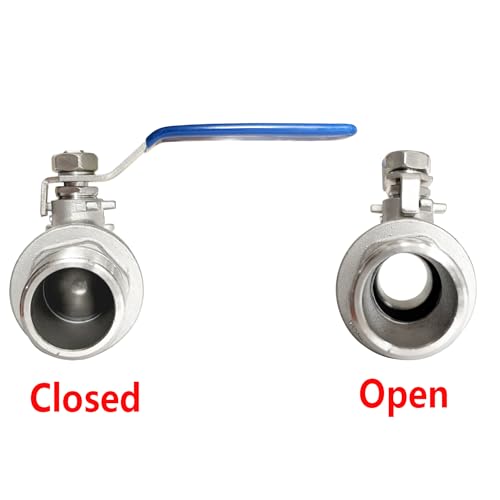 1/4 inch Male to Male Thread Ball Valve 304 Stainless Steel Full Port NPT Thread Ball Valves WOG1000 - size: 1/4 inch