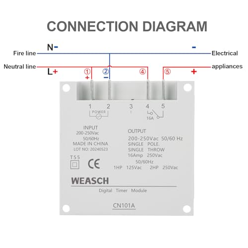 Timer Switch, AC 220V 16Amp, Programmable Timer Time Relay Switch - size: AC 220V