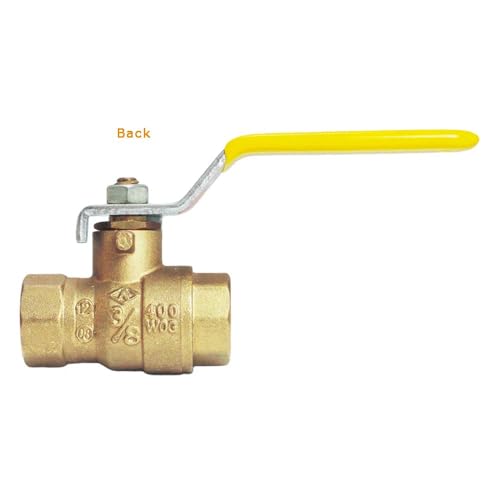 Nigo Industrial Co. 180SS Series 3-Way (L-PORT) Forged Brass Ball Valve, Lever Handle, NPT Female, Full Port 400WOG (3/8") - size: STANDARD - 3/8 Inch