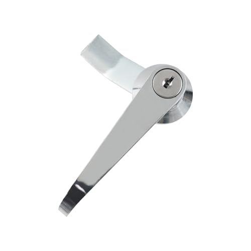Quluxe 2 Pcs Chrome Zinc Alloy Handle Cabinet Locks Cam Lock