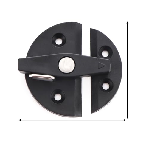 VTurboWay 2 Pcs Boat Door Hatch 2-1/4", Round Turn Twist Button, Catch Latch for Door Cabinet, Marine Grade Nylon, Black