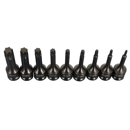 TEMO T40 3" Torx Star 6 Point Black Impact Bit Socket 1/2" Square Drive - size: T40