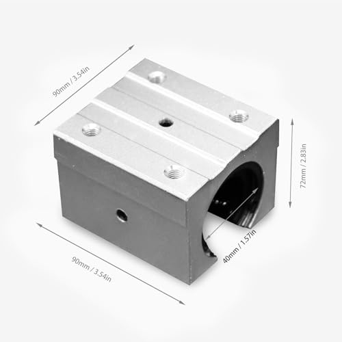1pcs SBR40UU Aluminum Block 40mm Linear Motion Ball Bearing Slide Block Match for SBR40 40mm Linear Guide Rail - size: SBR40UU-1PSC