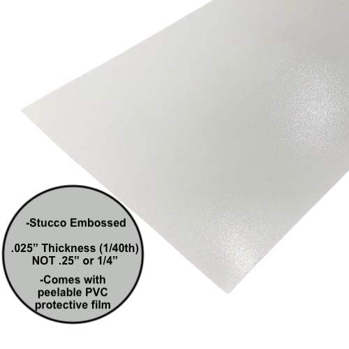 48" x 96" White Stucco Embossed Aluminum Sheet .025" (1/40th) - for Trailers, Garages, Workshop, Projects