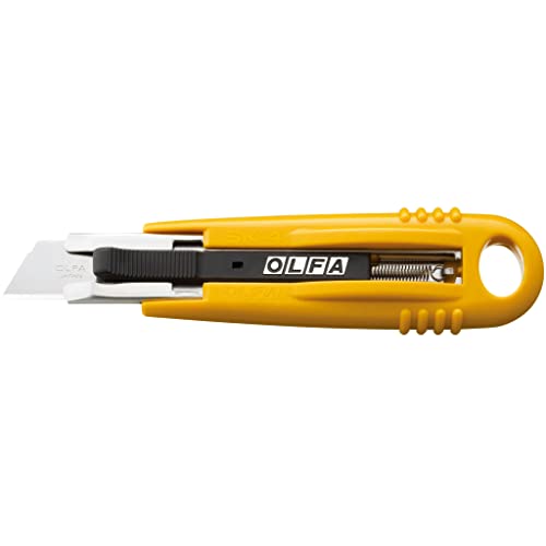 OLFA Self-Retracting Safety Knife (SK-4) - Semi-Auto Blade, Non-Slip Handle