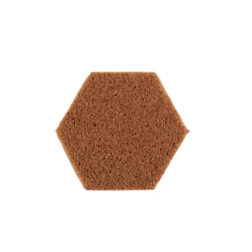 SoftTouch 3/8" Hexagon Self-Stick Noise Dampening Foam Cabinet Bumpers, 12 Pack, Tan, 12 Piece
