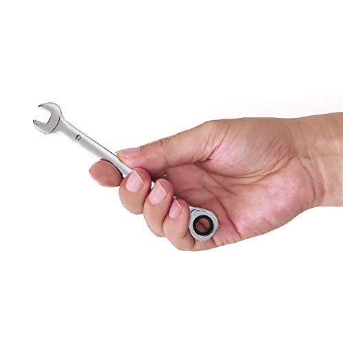 KINJOEK 4 PCS 8mm 12PT Ratchet Wrench Set, Metric Ratcheting Wrench with 5° Movement and 72 Teeth for Tight Space Projects, 8mm Wrench Tool - size: 8mm 4PCS