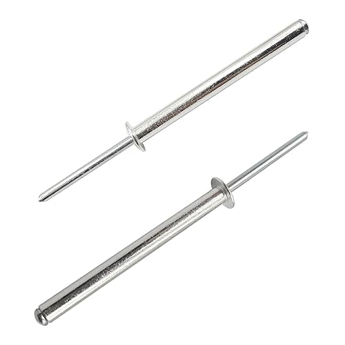 40pcs Aluminum Long Blind Rivets,Long Split Rivets, Pack of 40 (Silver) (3/16"x1-49/64"(M4.8x45mm)) - size: 3/16"x1-49/64"(M4.8x45mm)