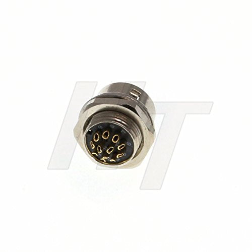 HangTon Panel Mount Metal Connector Circular Push Pull Electrical Industrial Socket (12 Pin, Female) for Hirose HR10A-10R-12S - color: Female, size: 12 Pin