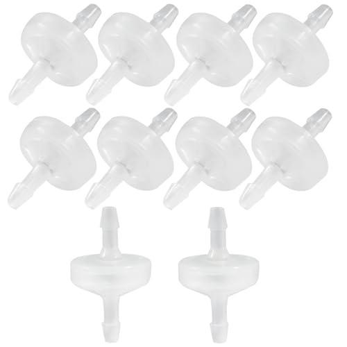 10 Pack 1/8 Inch (3MM) Plastic Check Valve, White - size: 3mm