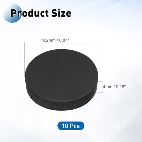 PATIKIL Rubber Solid Discs Washers 22mm OD x 4mm Thick 10 PCS - size: 22mm x 4mm