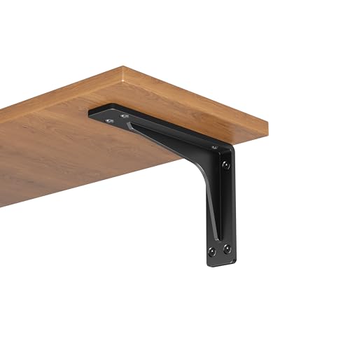 NEODROP 10 Inch Heavy Duty Shelf Brackets, Premium Metal Wall Bracket for Mantel, Countertop Support, Garage Storage Shelves | High Strength Corner Brace | 4-Pack Floating Shelf Hardware - size: 10 Inch, style: 4 Pack