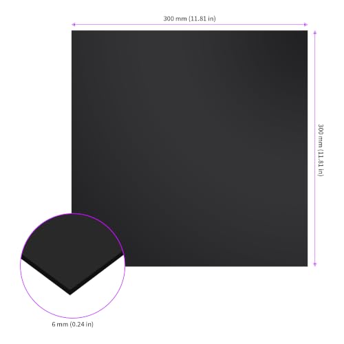 3 Pack Solid Rubber Sheet, 1/4" Thick x 12" Wide x 12" Long