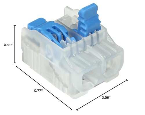 Ideal Electrical in-Sure Lever Wire Connector,12 AWG, 2-Port(30-10L22), Box of 150—Compact Releasable Connectors for Solid and Stranded Wires - size: Box of 150, style: 2 Port / 12-24 AWG