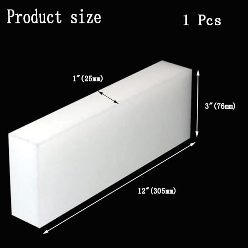 1 Pcs HDPE Plastic Sheet 1 inch Thick,Size 3 x 12 inch,High-Density Polyethylene(HDPE) Plastic Block for Machining,Home Improvements,DIY Projects (White) - color: White, size: 1" x 3" x 12"