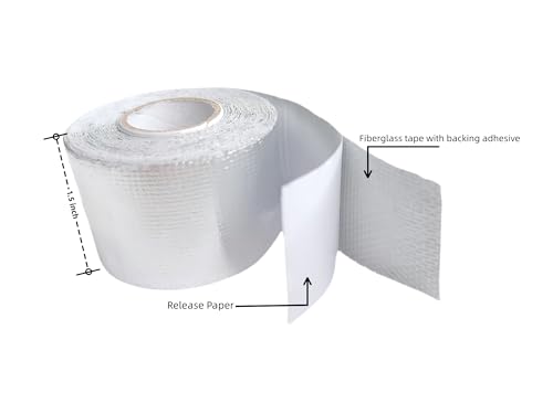 2 Rolls Fireproof Self-Adhesive Heat Shield Tape, Fiberglass Heat Resistant Tape High Temperature Reflective Silver Foil Tape Tear-Resistant for Automotive, HVAC, and Indus. Use (1.5inch*14.76ft)