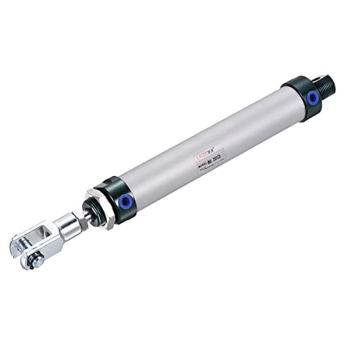 MECCANIXITY Pneumatic Air Cylinder Double Action MAL25X125 25mm Bore 125mm Stroke with Y Connector and 4Pcs Quick Fitting Set - size: 25X125 mm