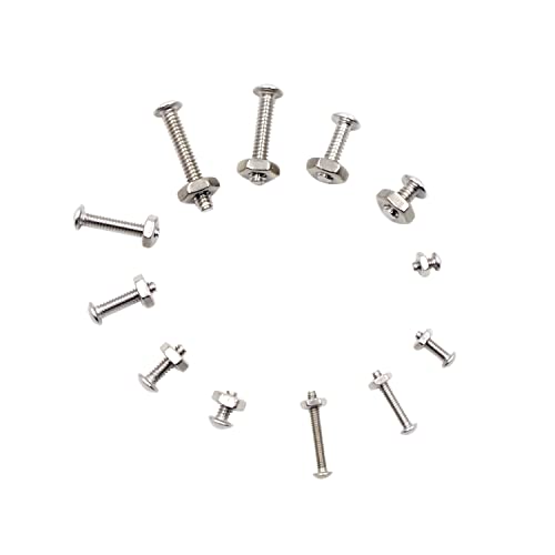#2-56#4-40#6-32 UNC 304 SS Button-Head Socket Cap Screws & Nuts Kit - size: #2-56 #4-40 #6-32 UNC
