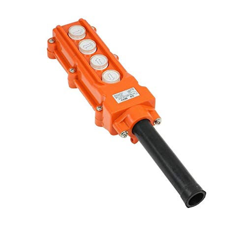 4 Way Hoist Controller Push Button Switch Station Rainproof Pendant Crane Control Up + Down + Left + Right 250V 5A 500V 2A COB-62 - size: COB-62 Up + Down + Left + Right
