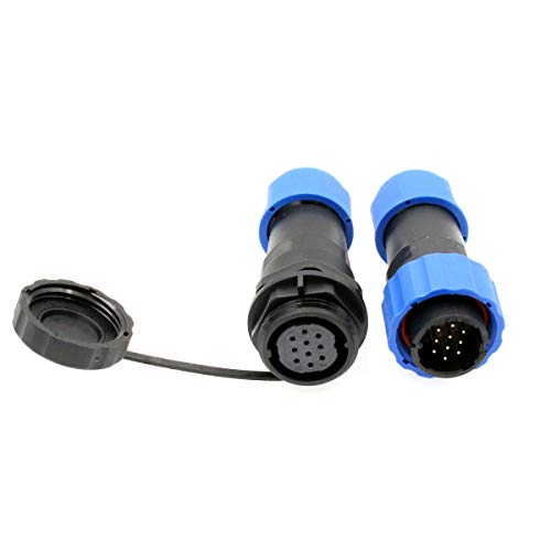 SD20 Waterproof Aviation Circular Plastic Connector for Outdoor Power System LED Lighting (10 pin, Male Plug and Female Cable Receptacle) - color: Male Plug and Female Cable Receptacle, size: 10 pin