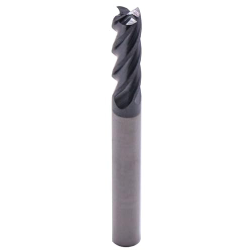 4 Flute Solid Carbide Square End Mill Set(5Pcs, 3/16"), AlTiN Coated - size: 3/16 in