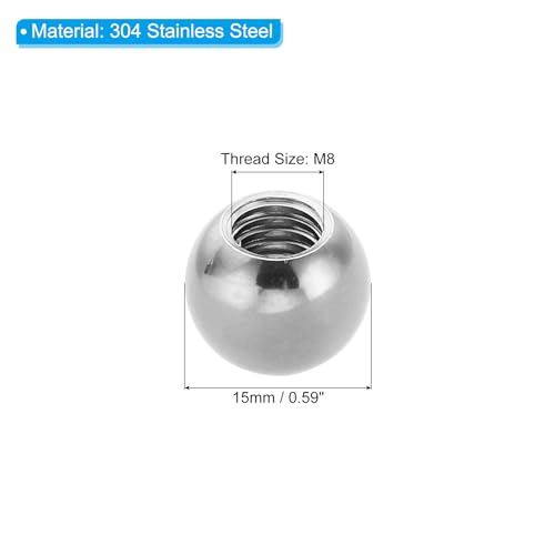 PATIKIL M8x15mm Ball Nuts Knob 2Pcs Female Thread Blind Hole Screw Cap - size: M8x15mm