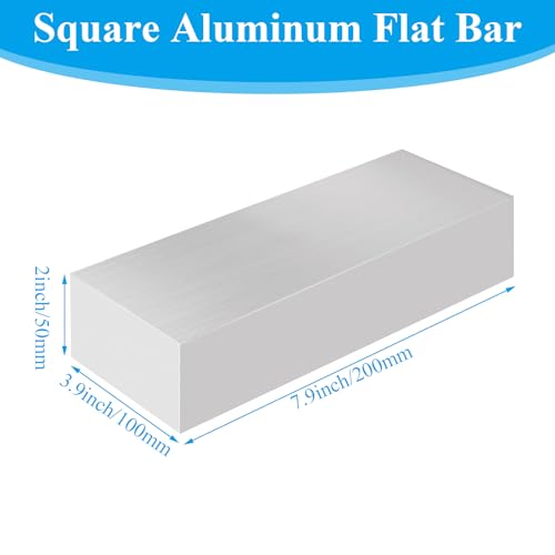 ZOFORTY Aluminum Flat Bars 2 x 4 x 8 Inch Square Aluminum Bar 6061 General Purpose Plate Aluminum Block Long Solid Aluminum Bar for Milling Lathe Work, Machining, Cutting, Industrial - 50x100x200mm