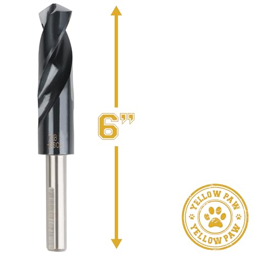 7/8 Inch Drill Bit for Metal - Industrial Grade M35 Cobalt Titanium Aluminum Nitrite - 7/8" Diameter & Total Length of 6" with Working Length of 3" Easily Drill Into Metal, Steel, & Aluminum - size: 7/8"