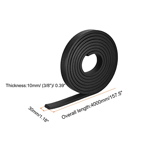 uxcell EPDM Rubber Foam Sheet Strips 3/8" T x 1.18" W x 157.5" L, Neoprene Rubber Sheet Rolls for DIY Gasket, Sealing Padding, Reduce Vibration Mat - size: 3/8"T x 1.18"W x 157.5"L