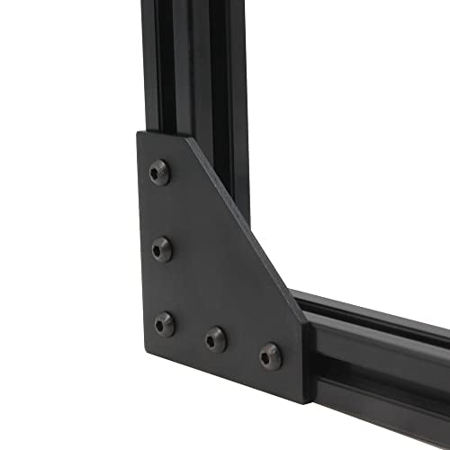 8PCS Corner Bracket Plate Outside Joining Plate for 4040 Series Aluminum Profile 3D Printer Frame (L-Black-4040) - style: L-Black-4040