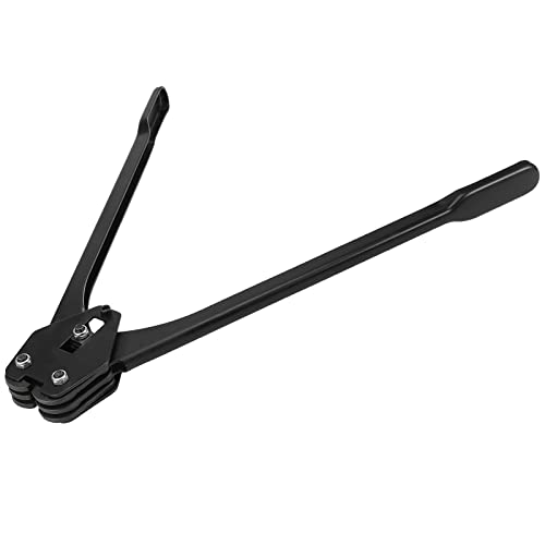 2 PCS 20'' Black Strapping Sealer for 1/2'' - 3/4'' Width Polypropylene and Polyester Strap, Heavy Duty Manual Banding Sealer Tools with Long Handle for Both Poly & Polyester Strap