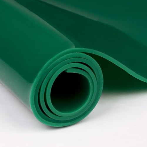 WochiTV Green Silicone Rubber Sheet, 12" Wide x 1/8" Thick x 12" Long High Temperature Rsistant Rubber Mat for DIY Gaskets Material, Pads, Sealing, Cushion, Microwave Oven Protection - color: 1/8" Thick Green, size: 12” x 12"