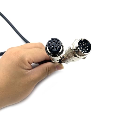 3.28 ft GX20 15 Pin Male to Female Cable, GX20 15Pins Female to Male Head Aviation Cordset Electrical Connector Panel Mount Circular Metal Adapter Cordset for Ships 5A 200V 22AWG (1meter) - size: GX20 15Pin