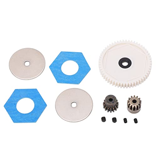 Metal 56T Spur Gear, Small Lightweight Gear Set with 13T 15T Gears for Axial SCX10 RC Crawler Car, Strong Wear (White) - color: White