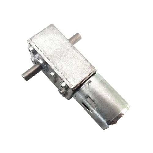 BRINGSMART 12V 10rpm DC Worm Gear Double Shaft JGY370 Self-Lock Gearbox