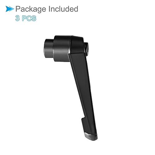 Clamping Lever Handles, M10 Female Thread 73mm Lever, Adjustable Quick Release Locking Rotating Knobs Black - (Applications: for Lathe Machinery), 3-Pieces - color: Black, size: M10 x 73mm
