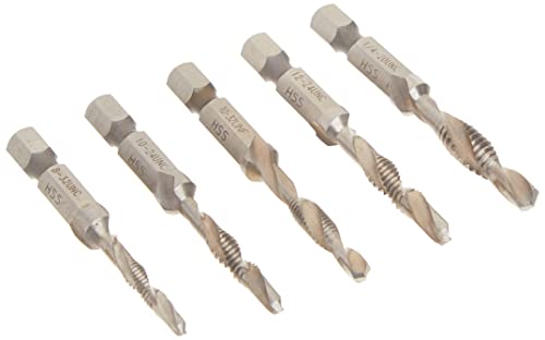 DEWALT Drill Tap Set, Impact Ready, 1/4-Inch, 5-Piece (DWADTQTR5SET)