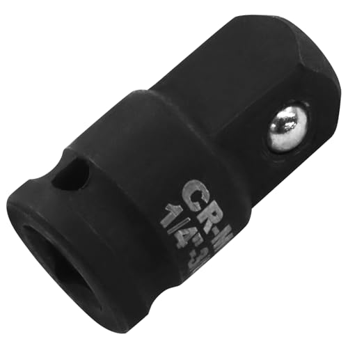 1/4" Female to 3/8" Male Impact Socket Adapter, Black Wrench Socket Adapter For Impact Driver - size: 1/4" to 3/8"