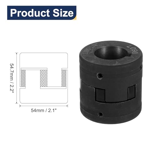 uxcell 1/2" to 1-1/8" L090 Flexible 3-Piece L-Jaw Coupling Coupler Set & Buna-N NBR Rubber Spider for Log Splitter Hybrid Equipment - size: 1/2" to 1-1/8", style: L090