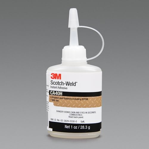 3M Scotch-Weld Instant Adhesive CA40H, Clear, 29.57 mL (1 fl oz), 1 Bottle - size: 1 fl oz