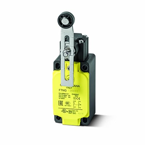 Roller Lever Limit Switch, Snap Action, 1 NC 1 NO, 1/2 NPT Fitting, cULus