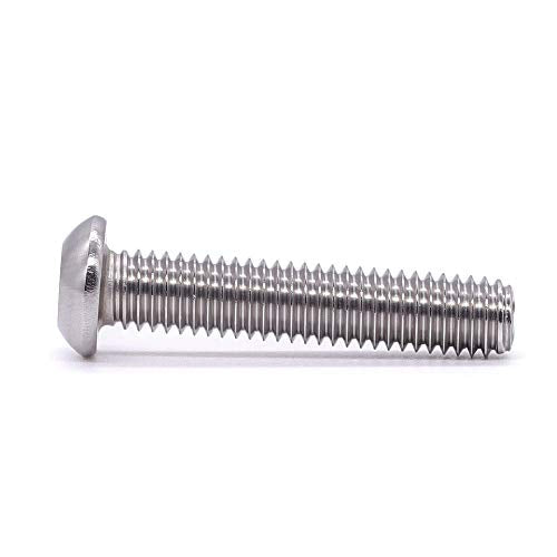 1/4-20 x 1-1/2" Button Head Socket Cap Bolts Screws, 304 Stainless Steel 18-8, Allen Hex Drive, Bright Finish, Fully Machine Thread, Pack of 25 - size: 1/4-20 x 1-1/2