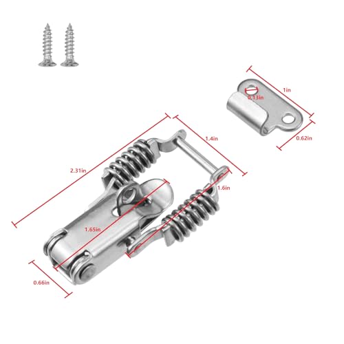 Spring Toggle Latch, 2.25 Inch Stainless, 6Pcs