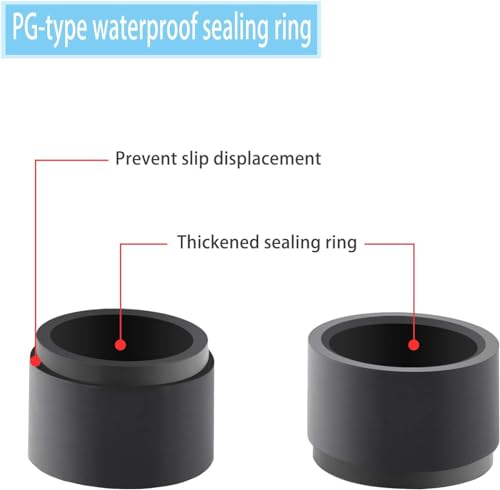 SuperInk 40 Pcs Cable Gland - Plastic Waterproof Adjustable 3-14mm Cable Glands Joints Wire Protector PG7 PG9 PG11 PG13.5 PG16 Cable Connectors