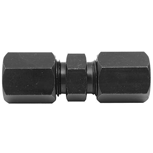 4LifetimeLines 3/8" High-Pressure Compression Union, Black-Oxide Coated Steel – Leak-Tight Tube Connector, Up to 5,000 PSI (1 per Bag)