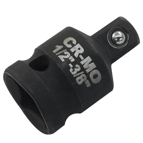 1/2" Female to 3/8" Male Impact Socket Adapter, Black Wrench Socket Adapter For Impact Driver - size: 1/2" to 3/8"
