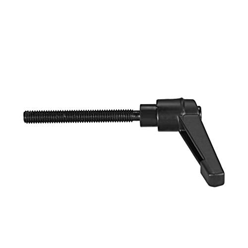 uxcell 2pcs Adjustable Clamping Lever Handle M6 x 50mm Metric Black Oxide Carbon Steel Male Threaded Stud Hand Knobs Rotating Screw Handles Bolts with Locking Lever Black - size: M6 x 50mm